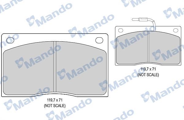 Mando MBF015789 Front disc brake pads, set MBF015789