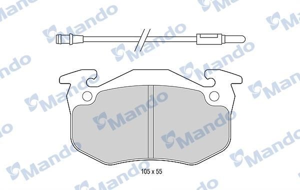 Mando MBF015792 Front disc brake pads, set MBF015792