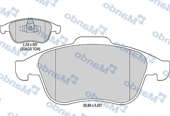 Mando MBF015800 Front disc brake pads, set MBF015800