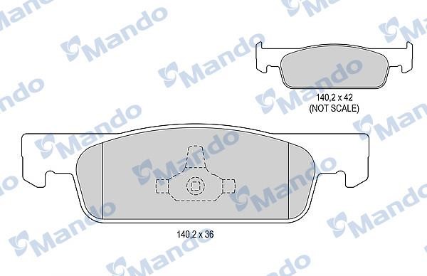 Mando MBF015803 Front disc brake pads, set MBF015803