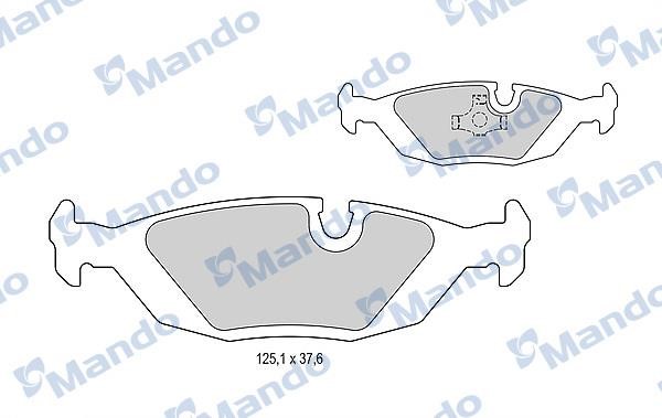 Mando MBF015806 Rear disc brake pads, set MBF015806