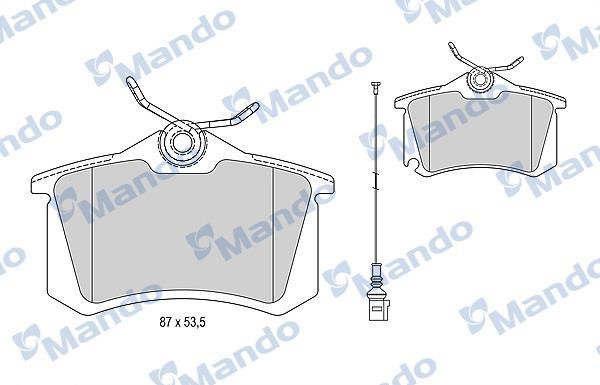 Mando MBF015810 Rear disc brake pads, set MBF015810