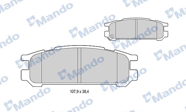 Mando MBF015815 Rear disc brake pads, set MBF015815
