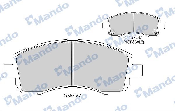 Mando MBF015818 Front disc brake pads, set MBF015818