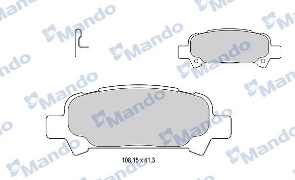 Mando MBF015820 Rear disc brake pads, set MBF015820