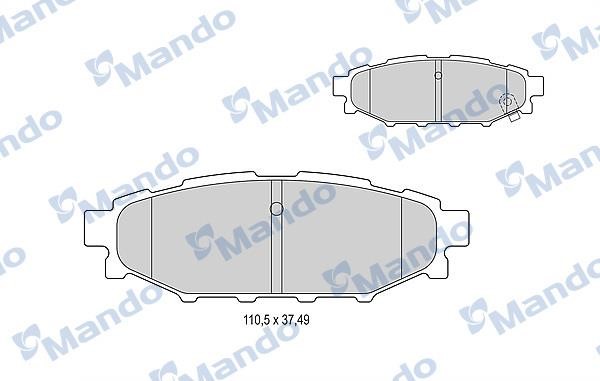 Mando MBF015825 Rear disc brake pads, set MBF015825