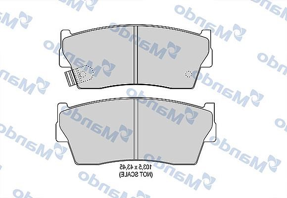 Mando MBF015833 Front disc brake pads, set MBF015833