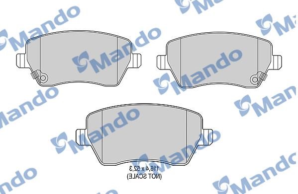 Mando MBF015839 Brake Pad Set, disc brake MBF015839