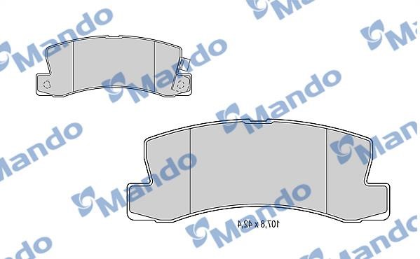 Mando MBF015848 Rear disc brake pads, set MBF015848