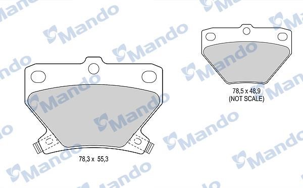 Mando MBF015850 Rear disc brake pads, set MBF015850