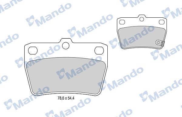 Mando MBF015851 Rear disc brake pads, set MBF015851