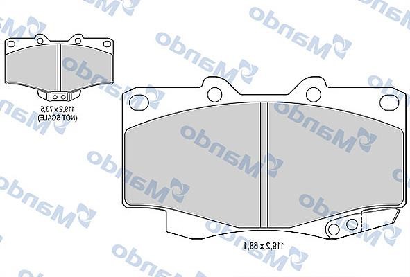 Mando MBF015853 Front disc brake pads, set MBF015853