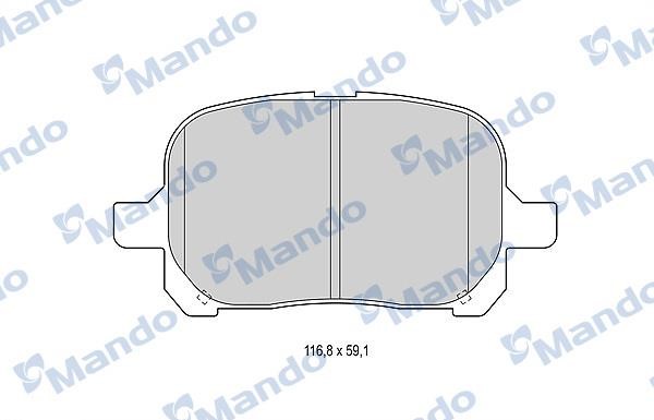 Mando MBF015857 Front disc brake pads, set MBF015857