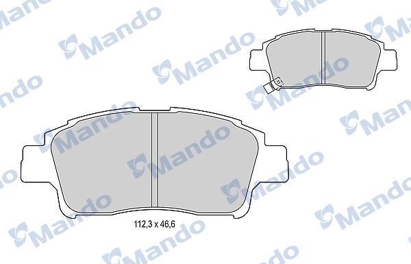 Mando MBF015860 Front disc brake pads, set MBF015860