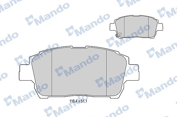 Mando MBF015861 Front disc brake pads, set MBF015861