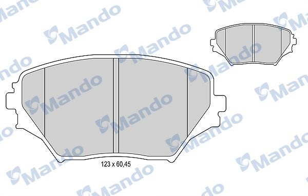 Mando MBF015863 Front disc brake pads, set MBF015863