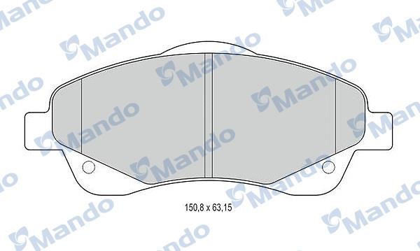Mando MBF015871 Front disc brake pads, set MBF015871