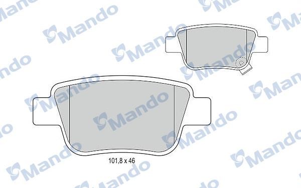Mando MBF015872 Rear disc brake pads, set MBF015872
