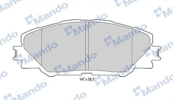 Mando MBF015875 Front disc brake pads, set MBF015875