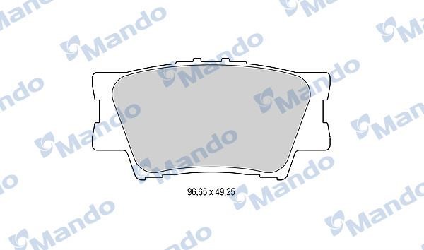 Mando MBF015876 Rear disc brake pads, set MBF015876