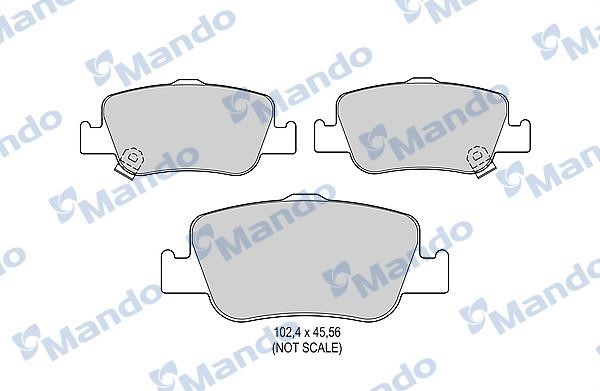 Mando MBF015884 Brake Pad Set, disc brake MBF015884