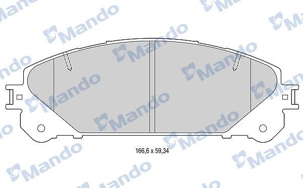 Mando MBF015886 Front disc brake pads, set MBF015886