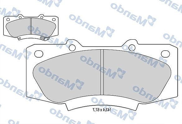 Mando MBF015887 Front disc brake pads, set MBF015887