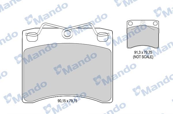 Mando MBF015892 Front disc brake pads, set MBF015892