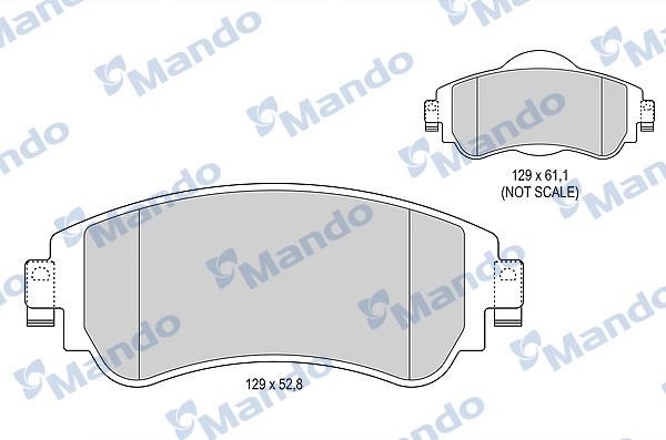 Mando MBF015939 Front disc brake pads, set MBF015939