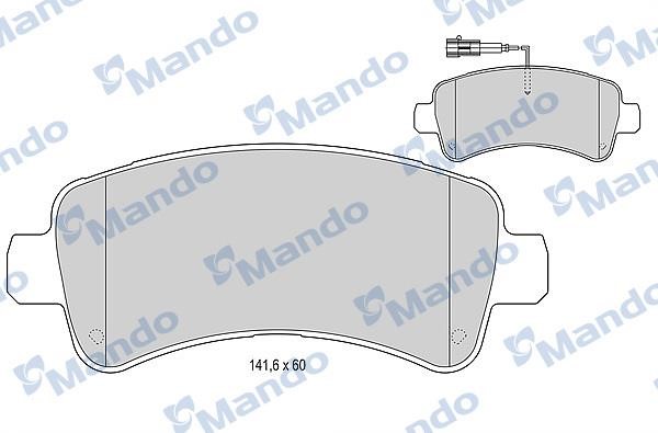 Mando MBF015954 Rear disc brake pads, set MBF015954
