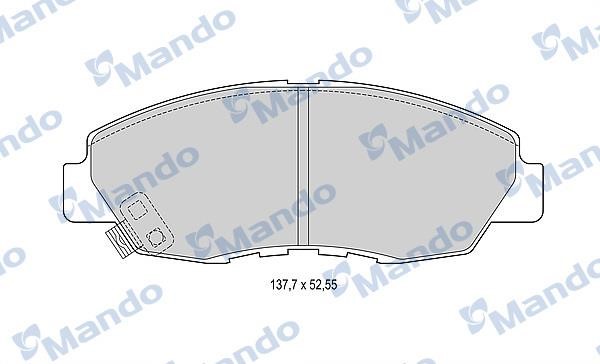 Mando MBF015959 Front disc brake pads, set MBF015959