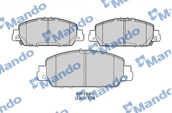 Mando MBF015960 Front disc brake pads, set MBF015960