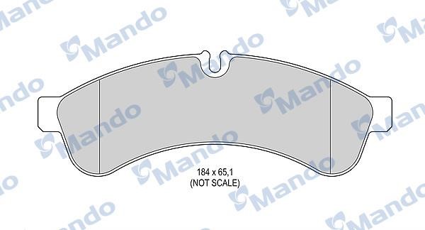 Mando MBF015967 Rear disc brake pads, set MBF015967