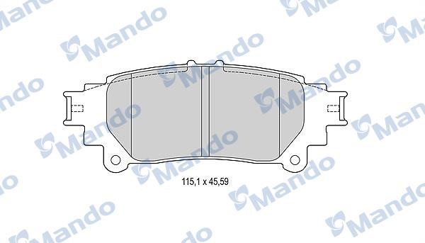 Mando MBF015981 Rear disc brake pads, set MBF015981