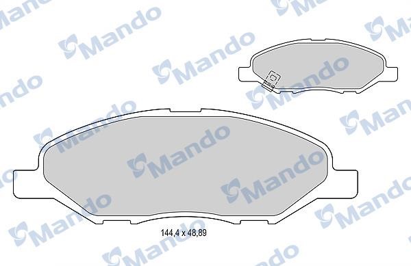 Mando MBF016005 Front disc brake pads, set MBF016005