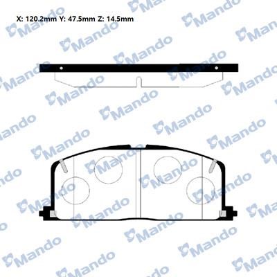 Mando RMPT01NS Front disc brake pads, set RMPT01NS