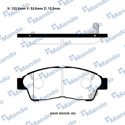 Mando RMPT04NS Front disc brake pads, set RMPT04NS