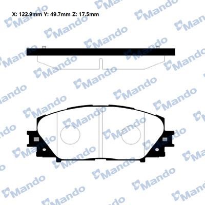 Mando RMPT12NS Front disc brake pads, set RMPT12NS