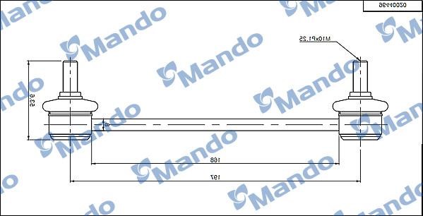 Mando MSC010099 Rear stabilizer bar MSC010099