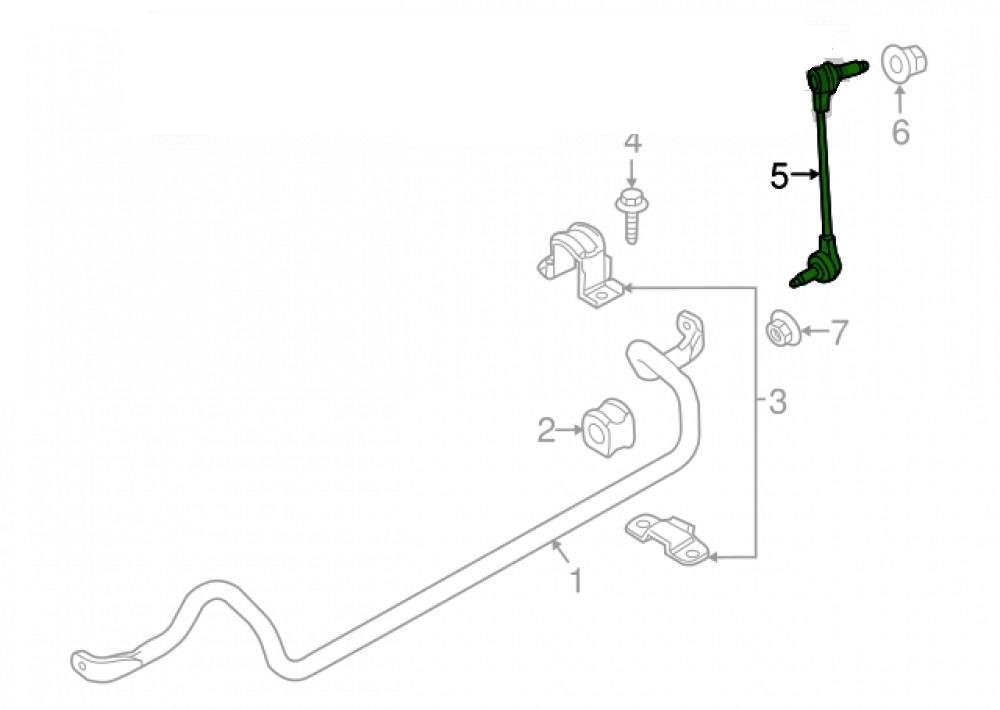 Drop links Ford USA: GG1Z5K483A Ford Front Left anti roll bar link
