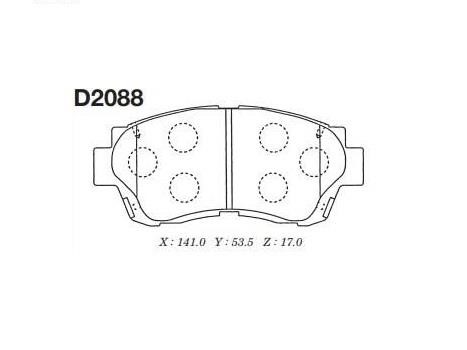 Kashiyama D2088 Brake Pad Set, disc brake D2088