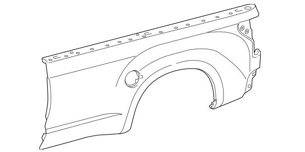 658170C140 Toyota Rear body side panel, left