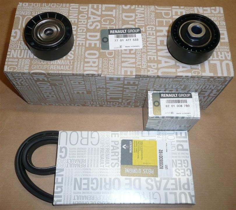 Drive belt kit Renault Symbol: 7701477533 Renault Drive belt kit