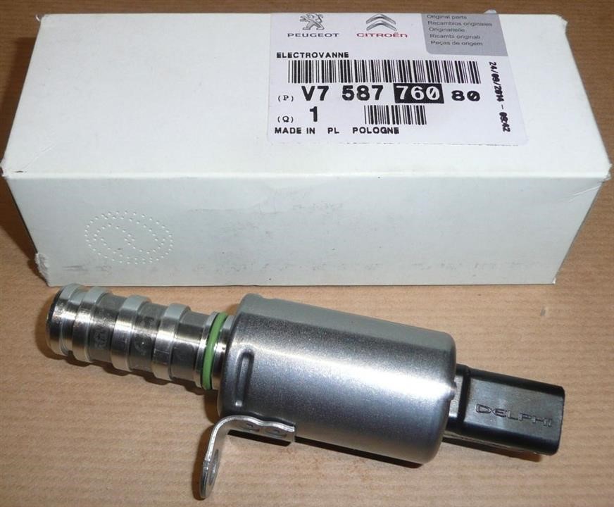 Citroen/Peugeot V7 587 760 80 Valve of the valve of changing phases of gas distribution V758776080 V758776080 Citroen/Peugeot Valve of the valve of changing phases of gas distribution