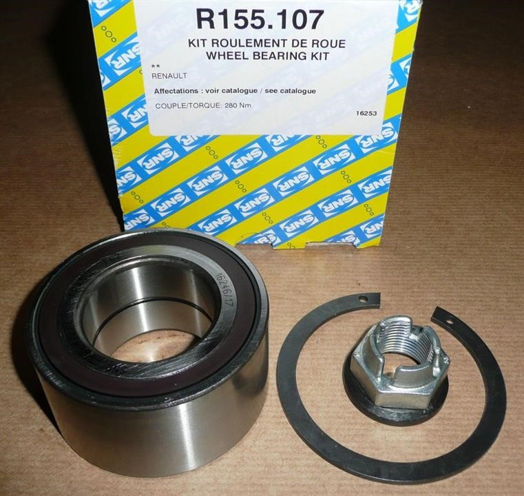 Wheel hub bearing Renault Captur: R155107 SNR Front Wheel Bearing Kit