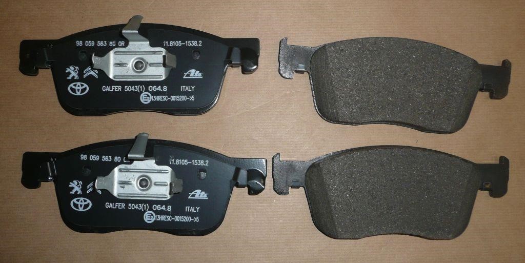 Disc brake pad set Citroen/Peugeot 16 132 607 80