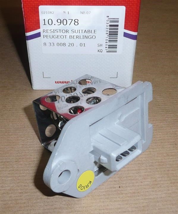 Fan motor resistor Sidat 10.9078