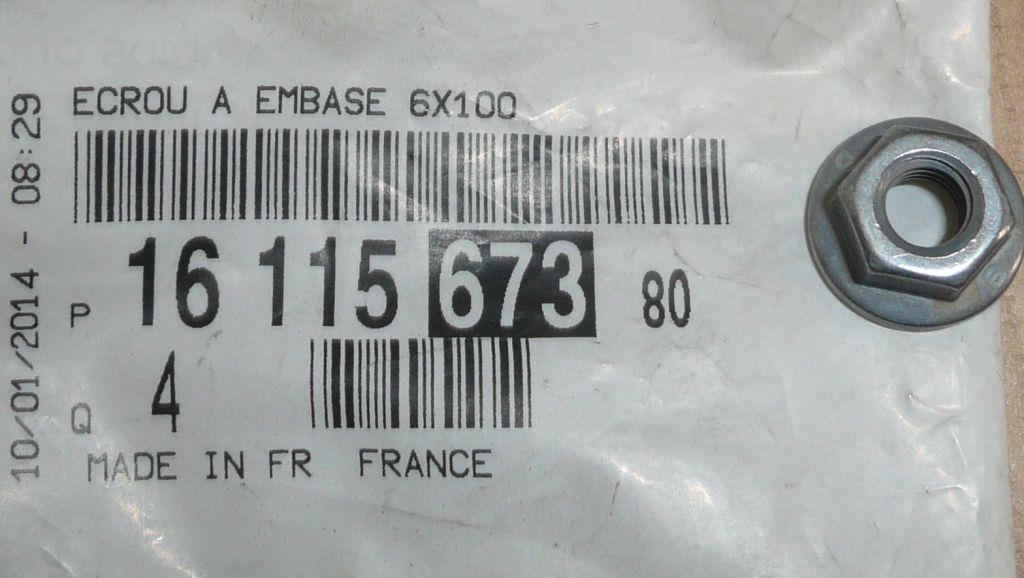 Nut Citroen/Peugeot 16 115 673 80