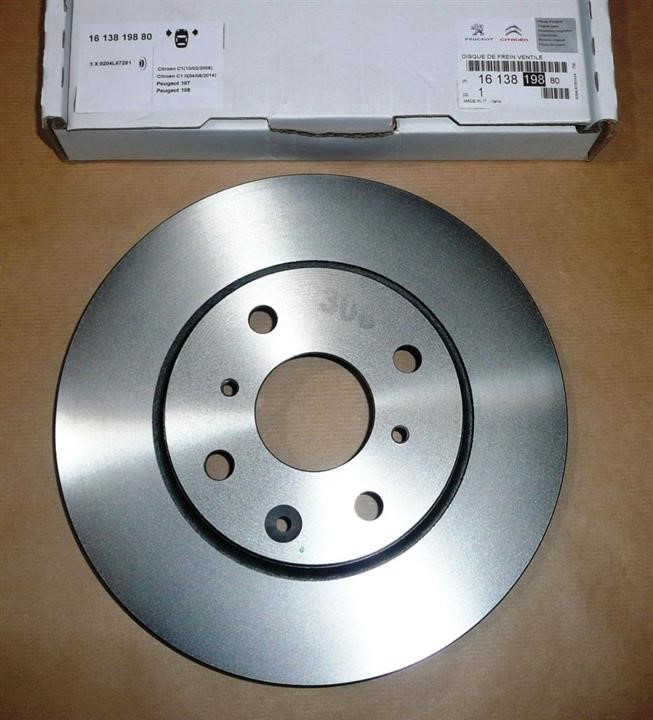 Citroen/Peugeot 16 138 198 80 Front brake disc ventilated 1613819880