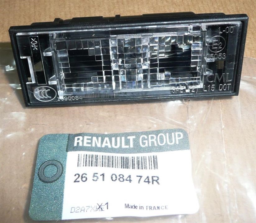 Renault 26 51 084 74R License lamp 265108474R
